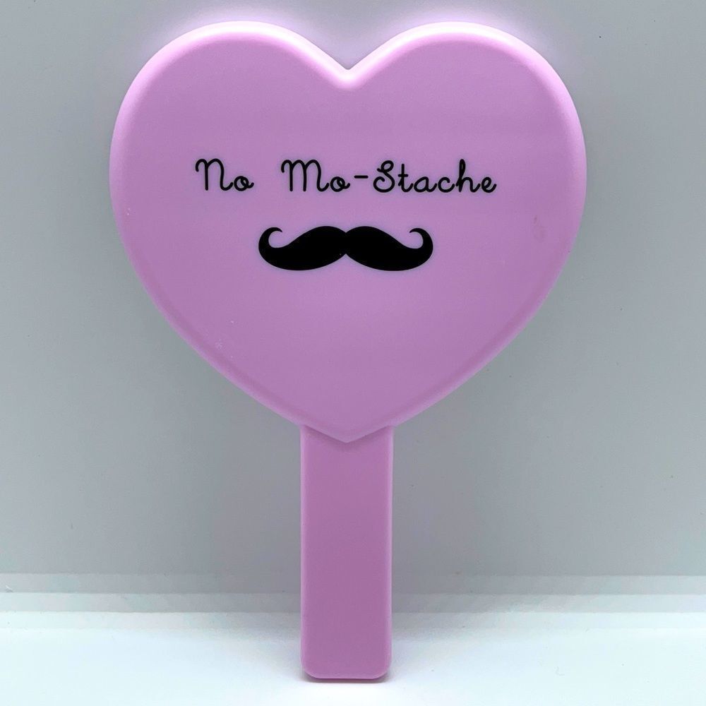 NWT Pink Heart Shaped Hand Held Mirror - Picture 3 of 6